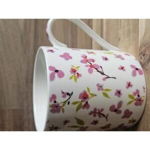 Cooksmart England Fine China Mug 3.5" Pink Floral Flower Coffee Cup 10oz